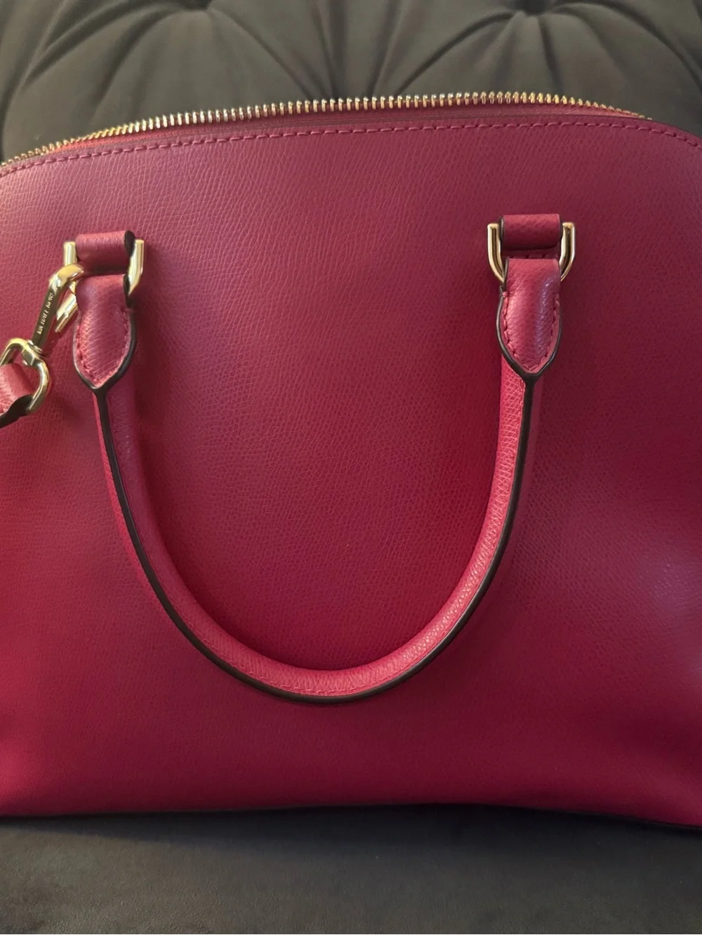 MICHAEL KORS Red Dome Satchel Bag